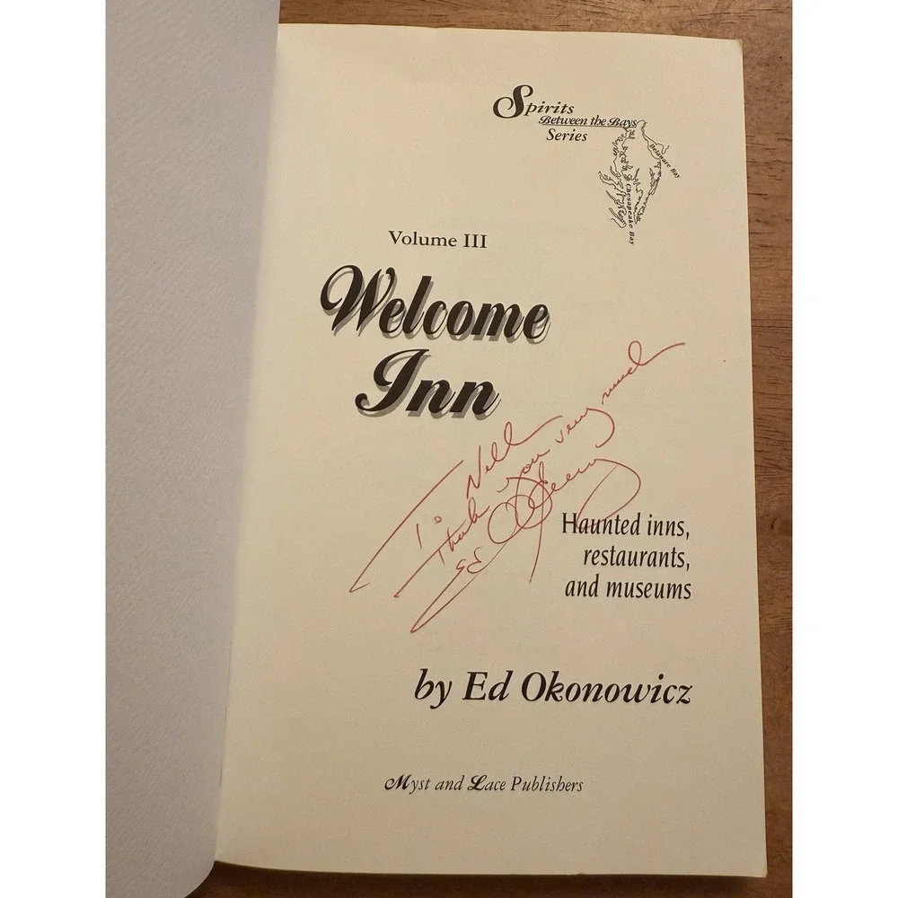 Signed Welcome Inn, Vol III‎ Ed Okonowicz First Edition Haunted Inns Restaurants
